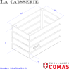 Caisse 50x30cm, hauteur 33,5cm
