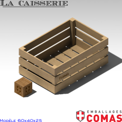 Caisse 60x40cm, hauteur 25cm