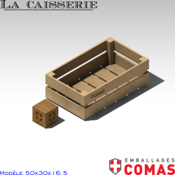 Caisse 50x30cm, hauteur 16,5cm