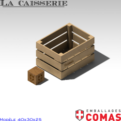 Caisse 40x30cm, hauteur 25cm