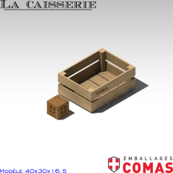 Caisse 40x30cm, hauteur 16,5cm