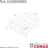 Caisse 40x30cm, hauteur 12,5cm