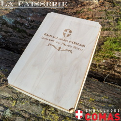 Coffret en bois sans agrafe pour 3 bouteilles