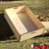 Plateau plein collé 40x30cm hauteur 10cm avec poignées