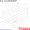 Caisse 60x40cm, hauteur 33,5cm