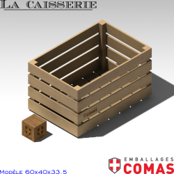 Caisse 60x40cm, hauteur 33,5cm